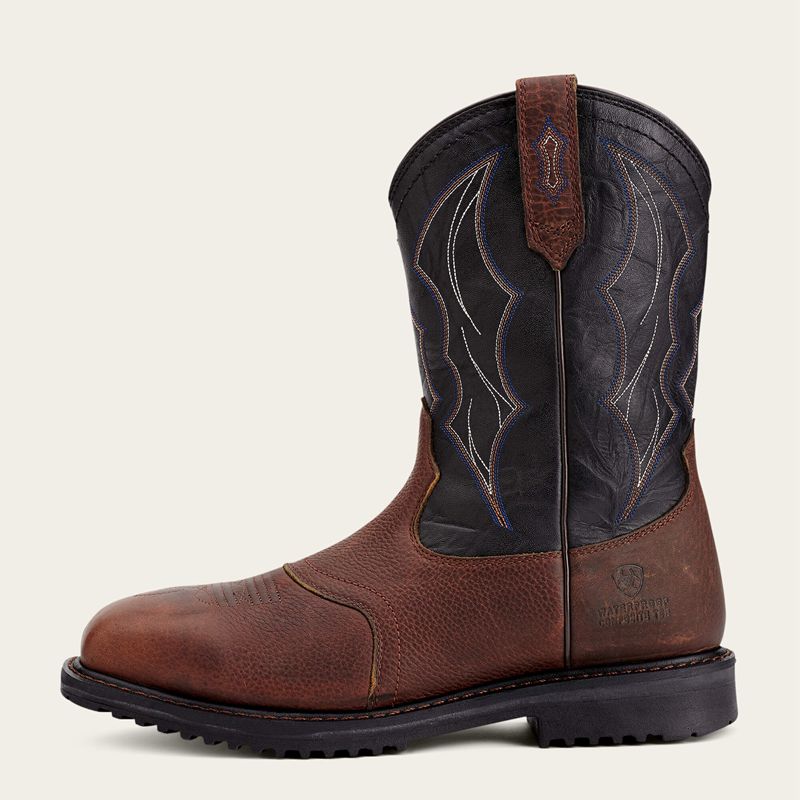 Ariat Rigtek Wide Square Toe Waterproof Composite Toe Work Boot Marron Homme | LJV-35810053