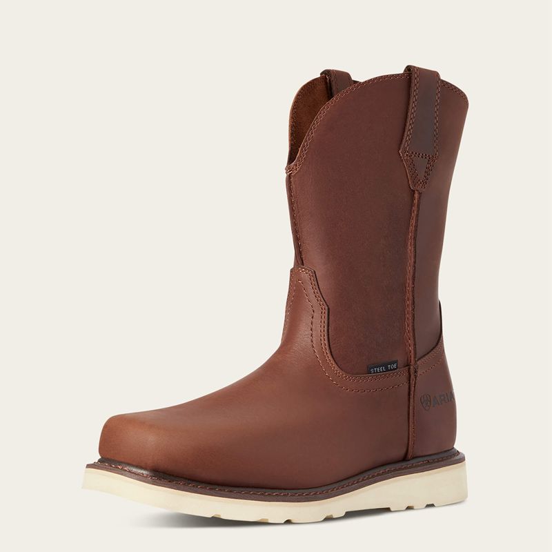 Ariat Rambler Wedge Steel Toe Work Boot Marron Homme | OQI-37970089