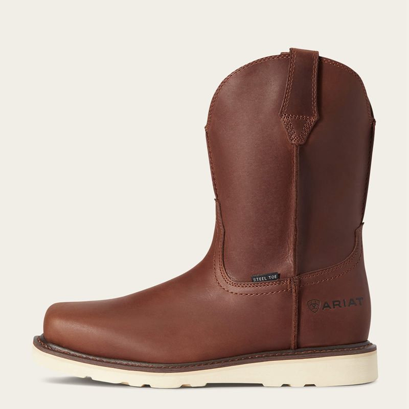 Ariat Rambler Wedge Steel Toe Work Boot Marron Homme | OQI-37970089