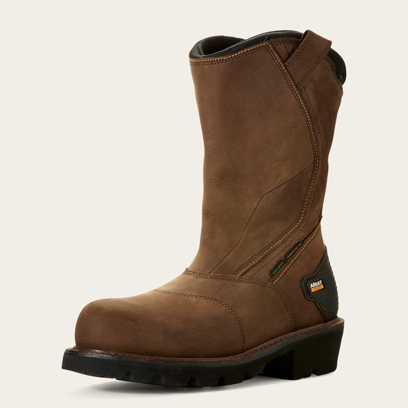 Ariat Powerline 400g Waterproof 400g Composite Toe Work Boot Marron Homme | UDA-17734575