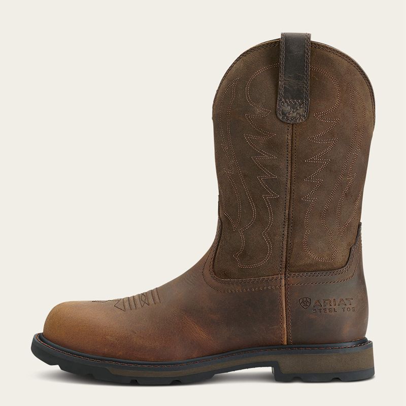 Ariat Groundbreaker Steel Toe Work Boot Marron Homme | UFL-89038661