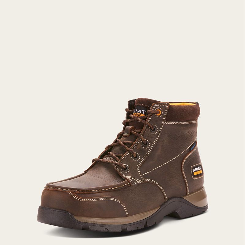 Ariat Edge Lte Chukka Waterproof Composite Toe Work Boot Marron Foncé Homme | QEN-68893028