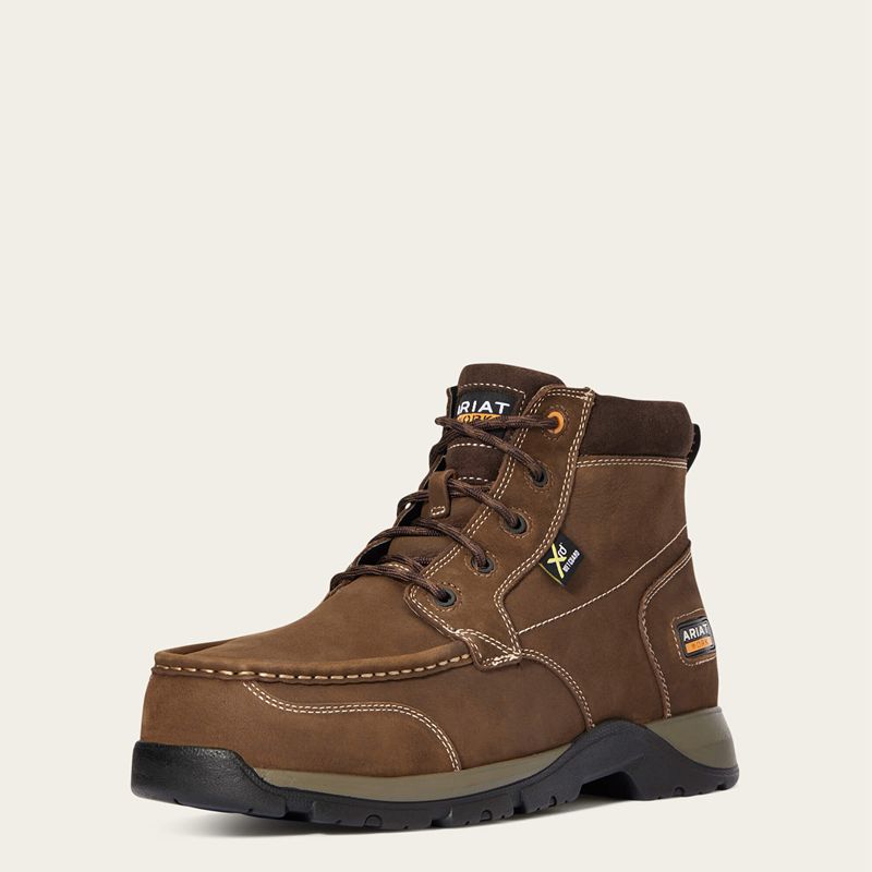 Ariat Edge Lte Chukka Metguard Composite Toe Work Boot Marron Foncé Homme | IAU-09354791