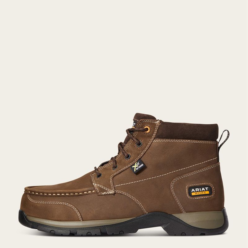 Ariat Edge Lte Chukka Metguard Composite Toe Work Boot Marron Foncé Homme | IAU-09354791