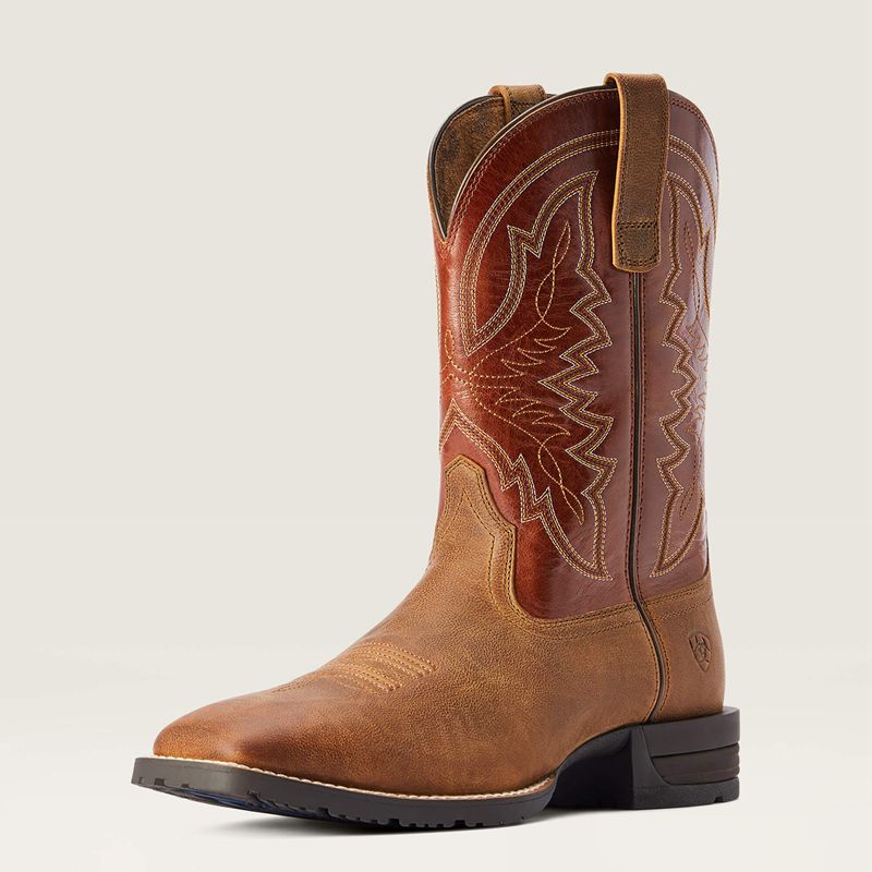 Ariat Hybrid Ranchwork Western Boot Sorrel Crunch Homme | WIT-56781940