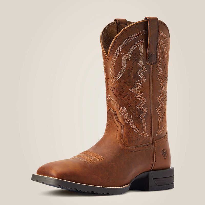 Ariat Hybrid Ranchwork Western Boot Marron Homme | PCX-53577274