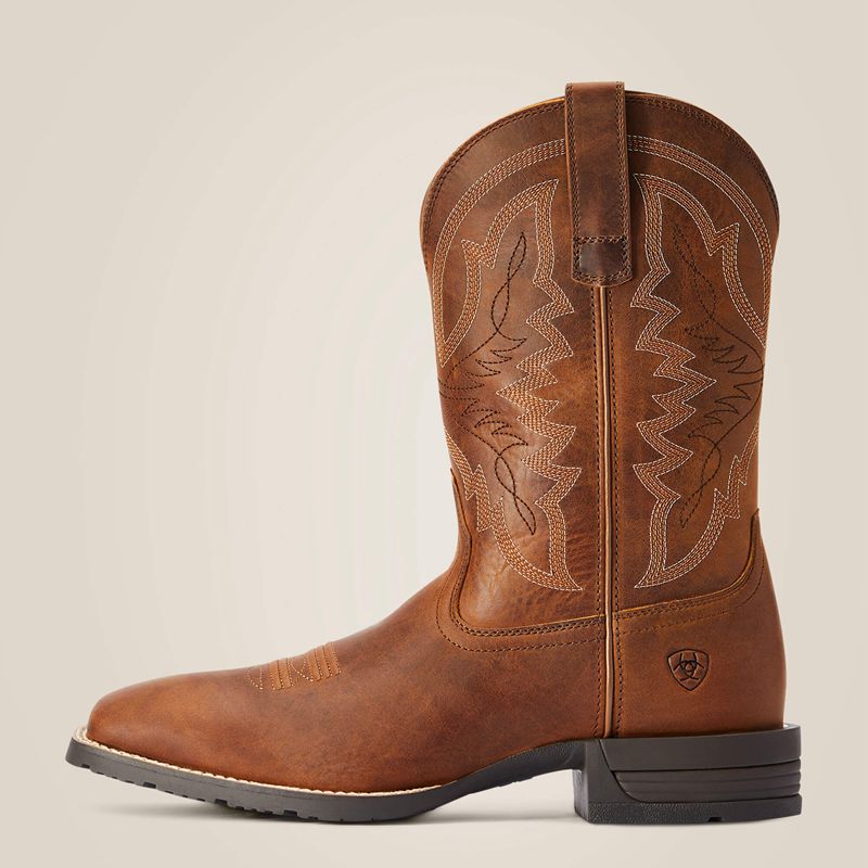 Ariat Hybrid Ranchwork Western Boot Marron Homme | PCX-53577274