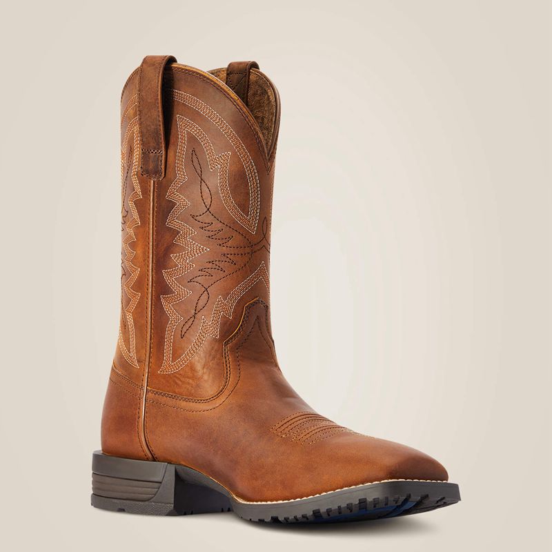 Ariat Hybrid Ranchwork Western Boot Marron Homme | PCX-53577274