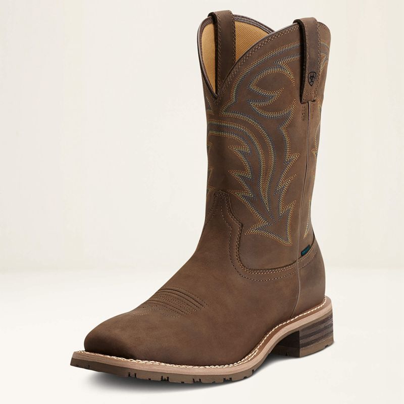 Ariat Hybrid Rancher Waterproof Western Boot Marron Homme | XFN-39963237