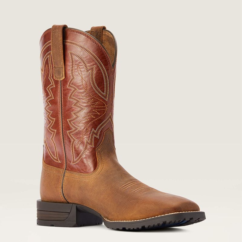 Ariat Hybrid Ranchwork Western Boot Sorrel Crunch Homme | WIT-56781940