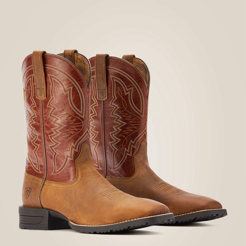 Ariat Hybrid Ranchwork Western Boot Sorrel Crunch Homme | WIT-56781940