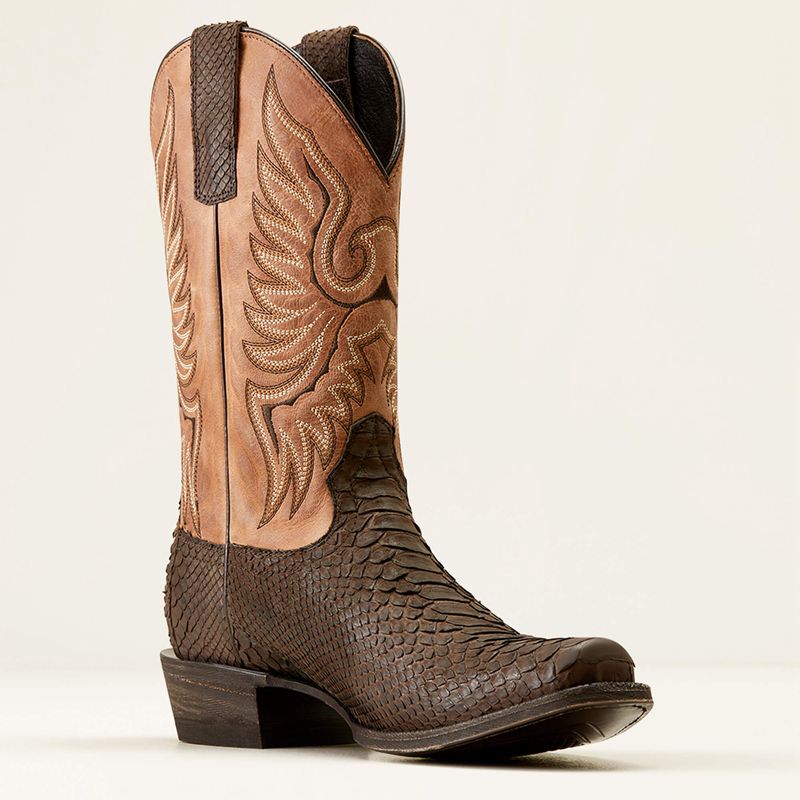 Ariat Circuit High Stepper Python Cowboy Boot Chocolat Homme | RLR-35553438