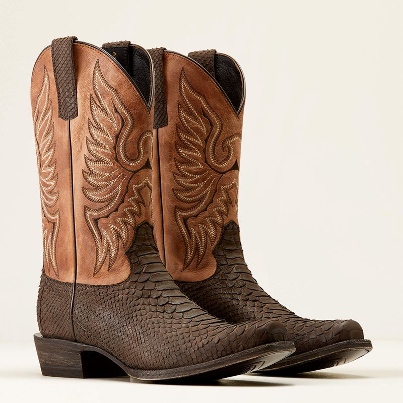 Ariat Circuit High Stepper Python Cowboy Boot Chocolat Homme | RLR-35553438