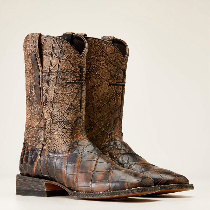 Ariat Backwater Western Boot Marron Homme | DOX-90540847