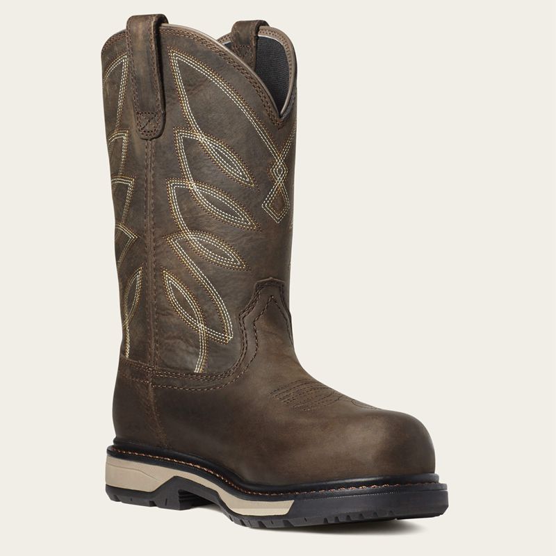 Ariat Riveter Csa Waterproof Composite Toe Work Boot Marron Foncé Femme | XJB-69484753