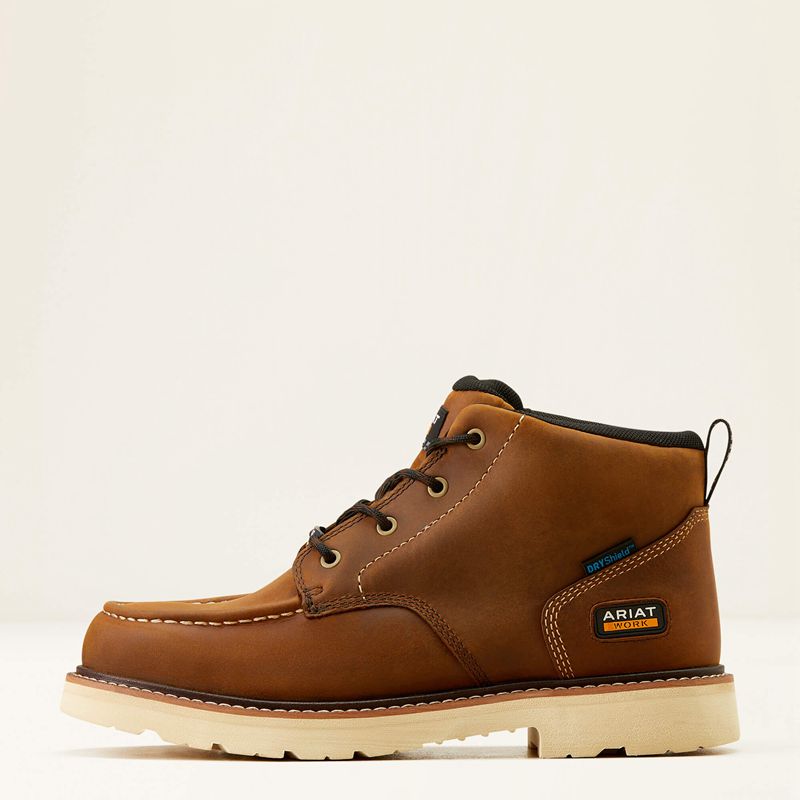 Ariat Rebar Lift Chukka Waterproof Work Boot Marron Homme | PES-92028625