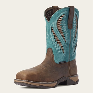 Ariat Anthem Venttek Composite Toe Work Boot Bleu Royal Chocolat Femme | GSM-50441594