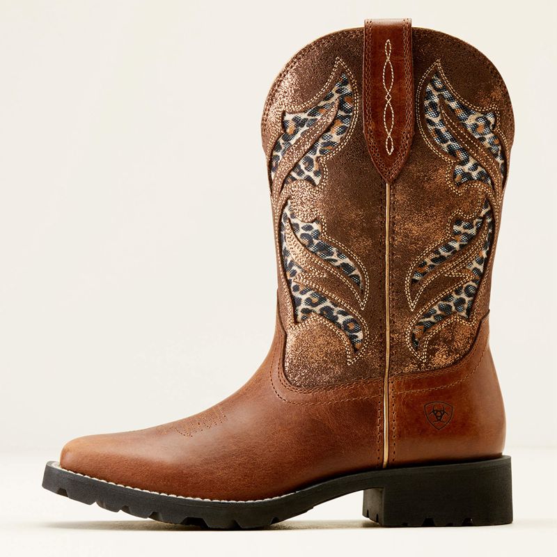 Ariat Unbridled Rancher Venttek Western Boot Hickory Smoke/Copper Metallic Femme | JQW-22333878