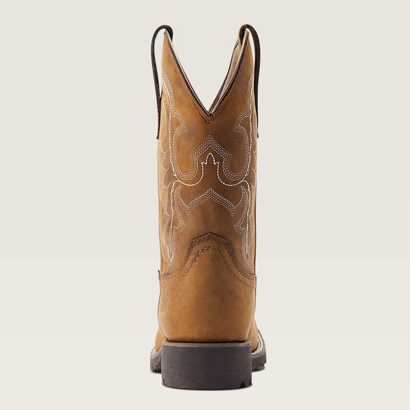 Ariat Unbridled Rancher Waterproof Western Boot Oily Distressed Tan Femme | TNP-54294581