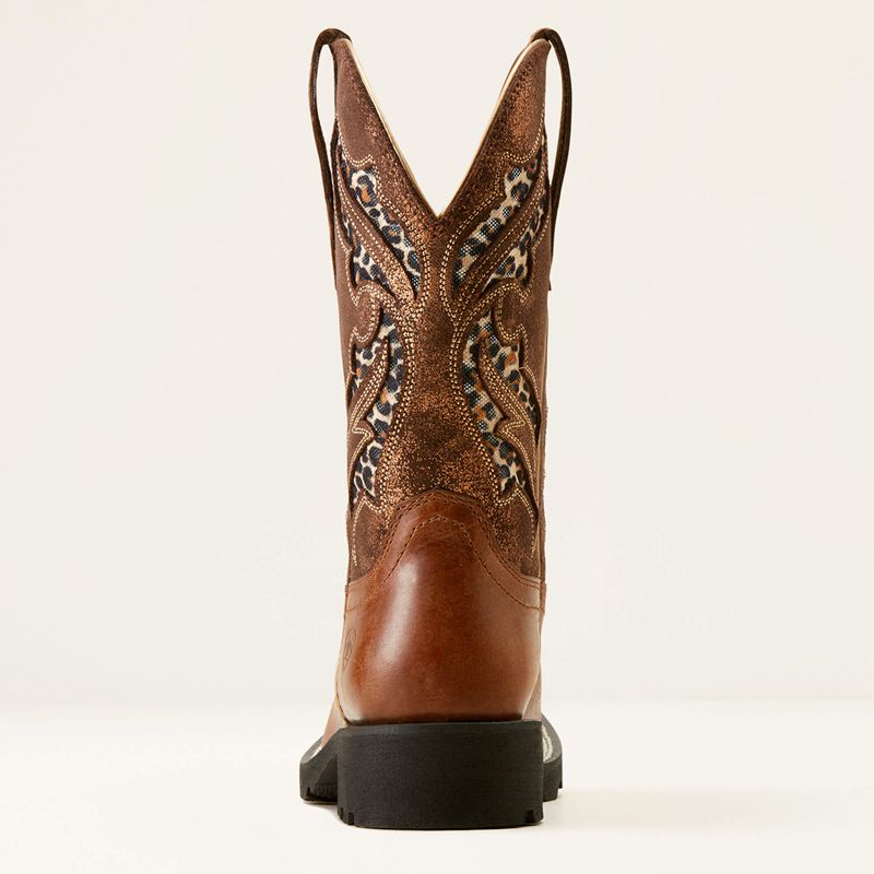 Ariat Unbridled Rancher Venttek Western Boot Hickory Smoke/Copper Metallic Femme | JQW-22333878