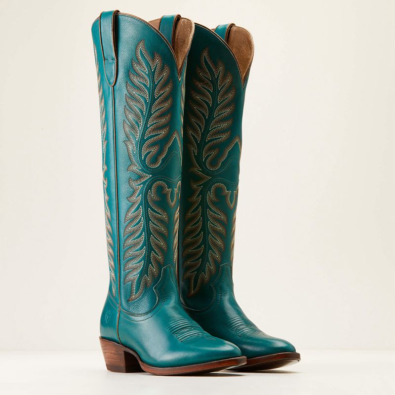 Ariat Sterling Margot Stretchfit Western Boot Empress Teal Femme | VXJ-74101767