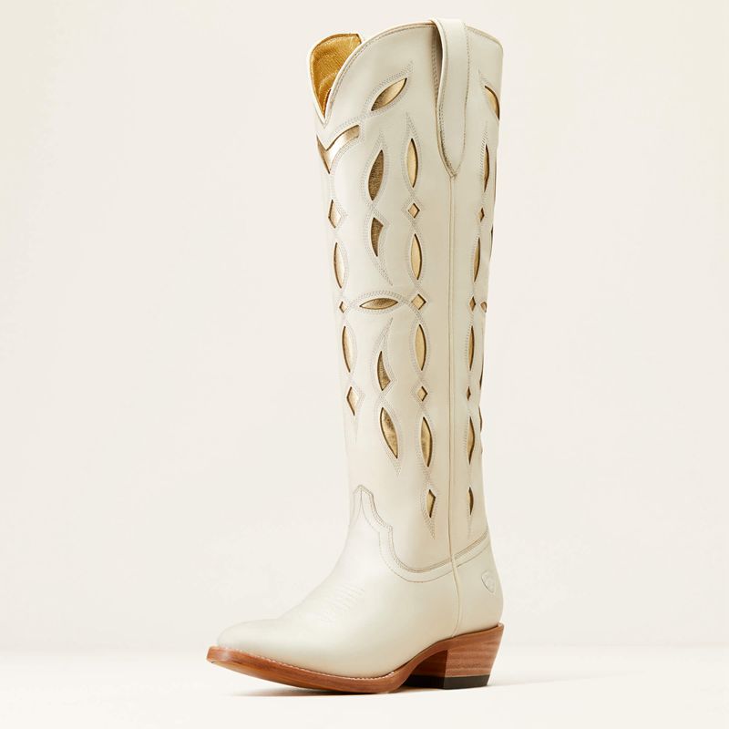 Ariat Saylor Stretchfit Western Boot Blanco Femme | QRA-54443260