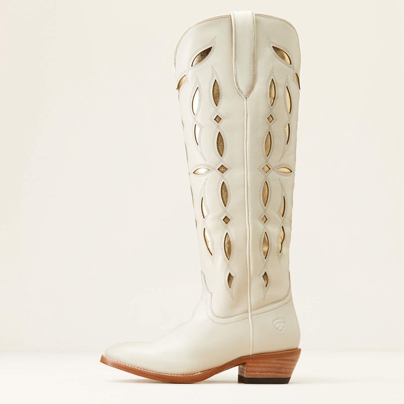 Ariat Saylor Stretchfit Western Boot Blanco Femme | QRA-54443260