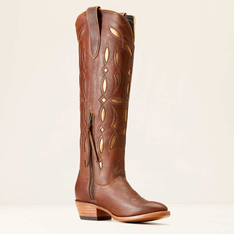 Ariat Saylor Stretchfit Western Boot Marron Femme | DAA-74506560