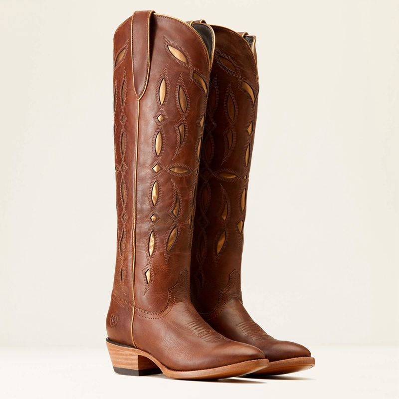 Ariat Saylor Stretchfit Western Boot Marron Femme | DAA-74506560