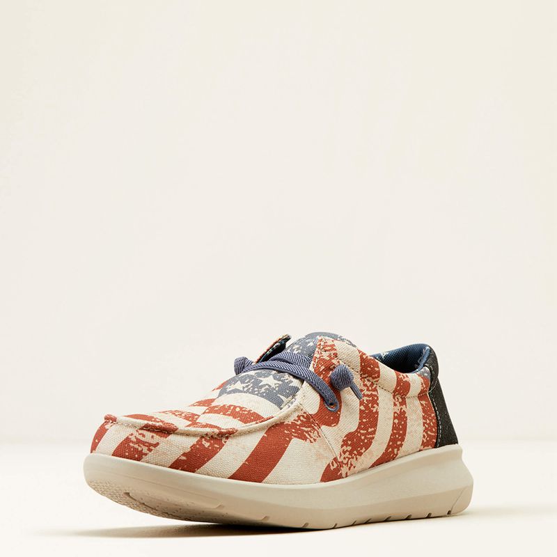 Ariat Hilo American Flag Print/Charcoal Homme | JED-18043970