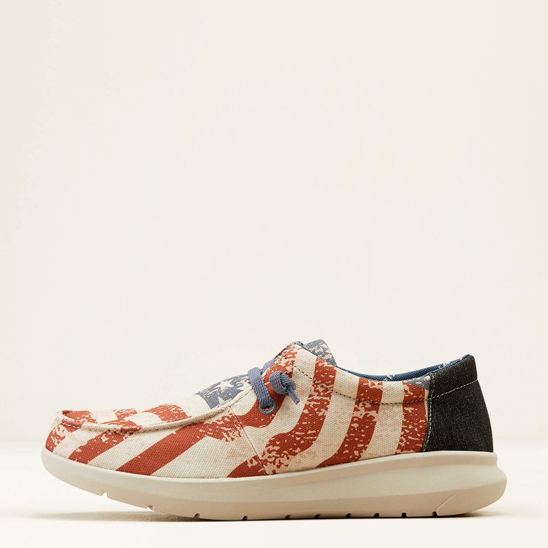 Ariat Hilo American Flag Print/Charcoal Homme | JED-18043970