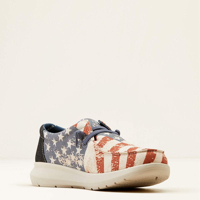 Ariat Hilo American Flag Print/Charcoal Homme | JED-18043970