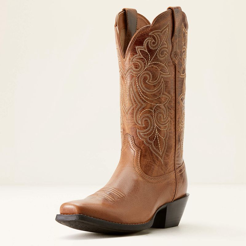 Ariat Round Up Square Toe Western Boot Ready Russet Femme | FWD-82052595