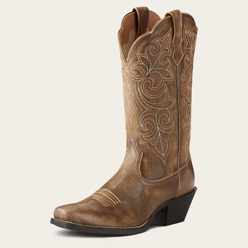 Ariat Round Up Square Toe Western Boot Vintage Bomber Femme | QRA-62012660