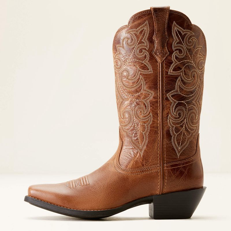 Ariat Round Up Square Toe Western Boot Ready Russet Femme | FWD-82052595