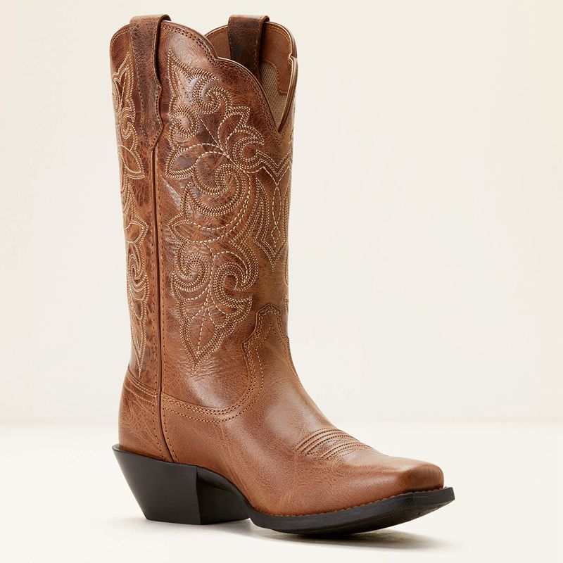 Ariat Round Up Square Toe Western Boot Ready Russet Femme | FWD-82052595