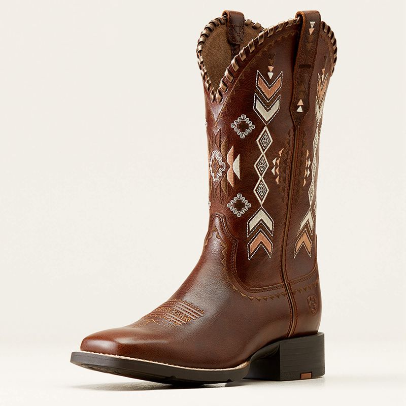 Ariat Round Up Skyler Western Boot Canyon Tan Femme | QGZ-50849679