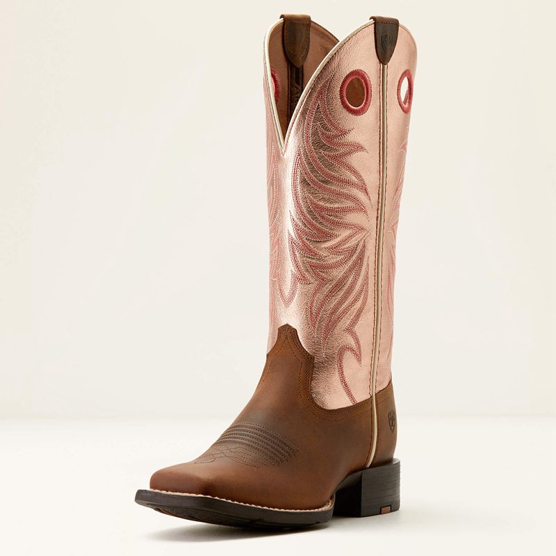 Ariat Round Up Ryder Western Boot Rose Femme | SOF-39109629