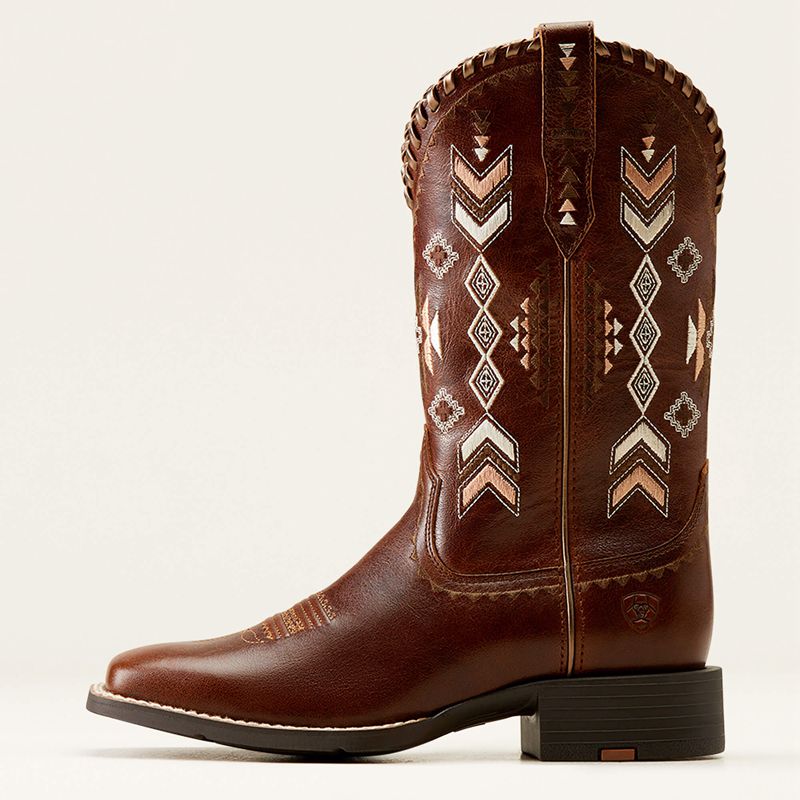 Ariat Round Up Skyler Western Boot Canyon Tan Femme | QGZ-50849679