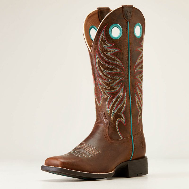 Ariat Round Up Ryder Western Boot Marron Femme | VBX-22652965