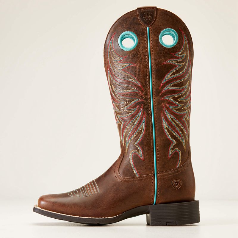 Ariat Round Up Ryder Western Boot Marron Femme | VBX-22652965