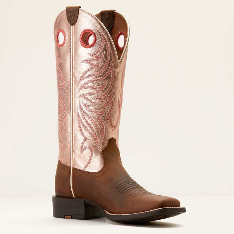 Ariat Round Up Ryder Western Boot Rose Femme | SOF-39109629