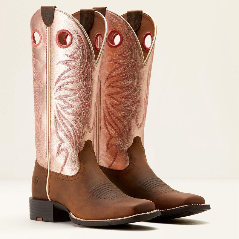 Ariat Round Up Ryder Western Boot Rose Femme | SOF-39109629