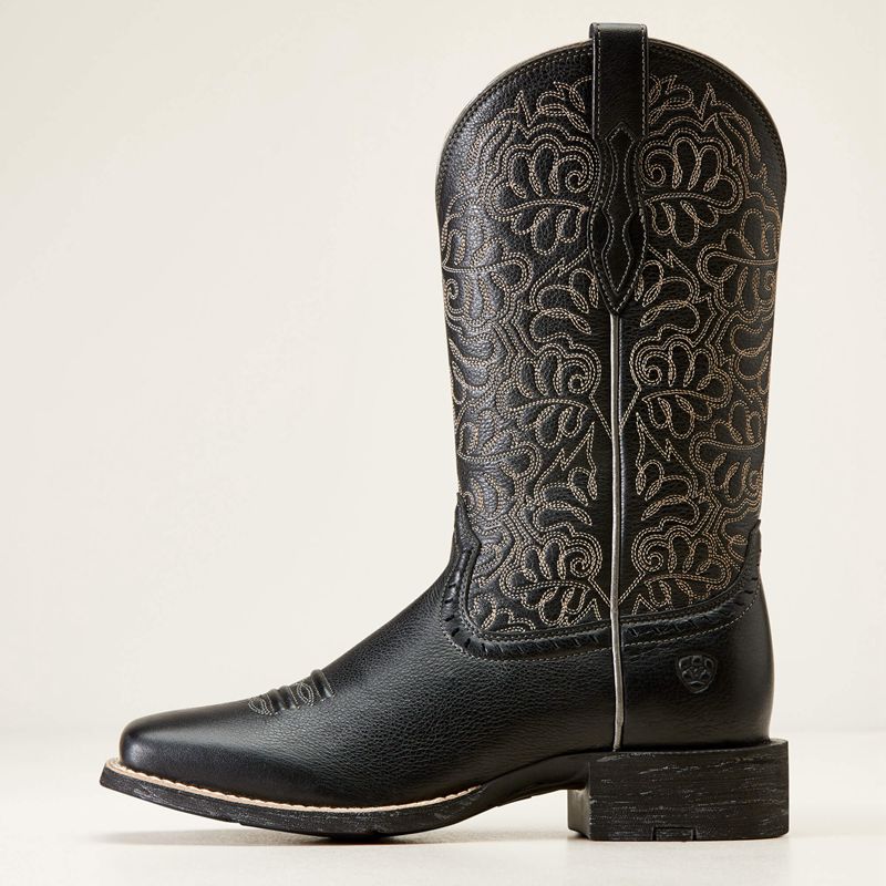 Ariat Round Up Remuda Western Boot Noir Femme | TOS-46306337