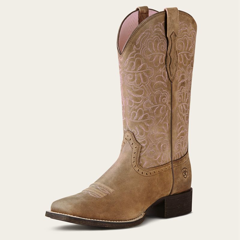 Ariat Round Up Remuda Western Boot Marron Femme | ARQ-12612378