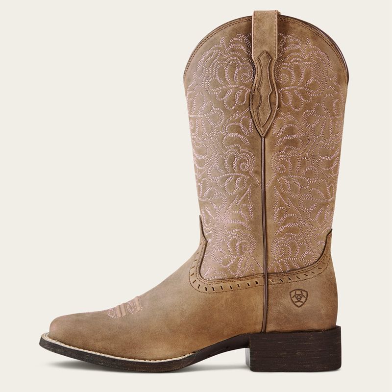 Ariat Round Up Remuda Western Boot Marron Femme | ARQ-12612378