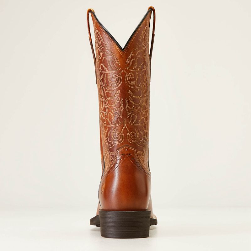 Ariat Round Up Remuda Western Boot Naturally Rich Femme | ZFQ-17069311