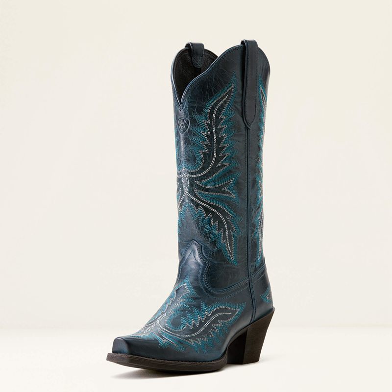 Ariat Round Up Collins Western Boot Fresh Denim Femme | LAB-80981010