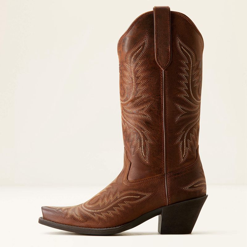 Ariat Round Up Collins Western Boot Rafter Tan Femme | RMY-99153812