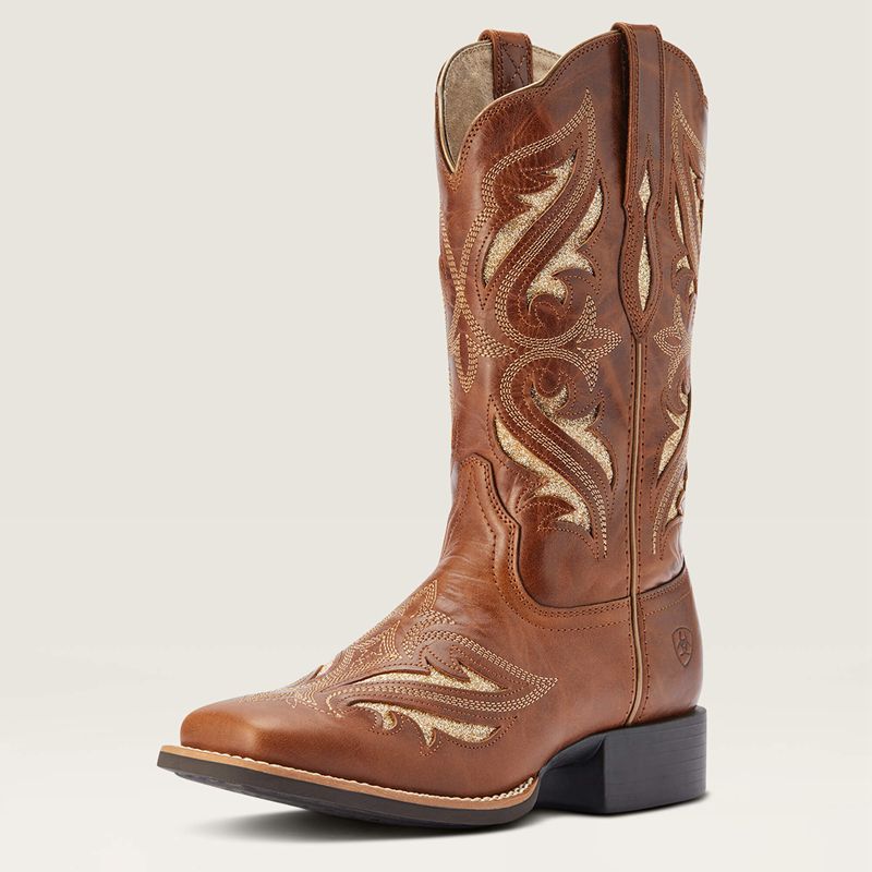 Ariat Round Up Bliss Western Boot Midday Tan Femme | DPE-21433768